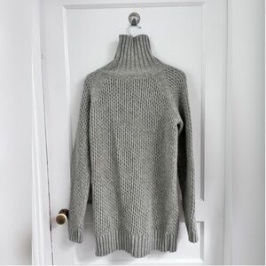 Barbour Deck Roll Wool Neck Jumper In Light Grey LIKE NEW